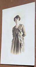 Vintage Real Photo Postcard Undivided Back Young Woman w Glasses picture