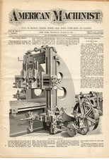 American Machinist Magazine March 22, 1894  incredible front cover picture
