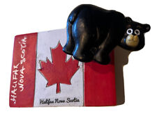 Vintage Halifax Nova Scotia Canada Fridge Magnet Souvenir, Flag, Wobbly Bear picture