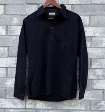 VTG 1920s 1930s WW1 USN US Navy CPO Wool Work Uniform 1/2 Button Popover Shirt picture