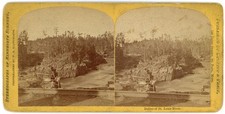 MINNESOTA STEREOVIEW - Bridge at St Louis River Dalles - WH Illingworth 1870s picture