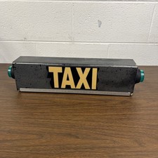 VINTAGE ORIGINAL TAXI CAB LIGHTED ROOF TOPPER SIGN LIGHT NYC STYLE picture
