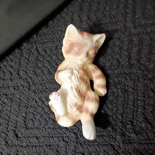 CAT ON BACK CERAMIC  FIGURINE 4