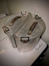 Chambers Stove Range Thermowell Double Kettles SET Deep Well Wear-Ever Aluminum picture