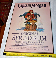 Vtg Captain Morgan Original Spiced Rum Wooden / Resin Pirate 19x13
