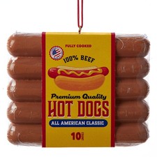 Hot Dog Package Ornament 3.375