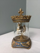 Carousel Fantasy The Franklin Mint Hand Painted Porcelain Music WORKING picture