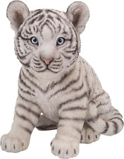 Hi-Line Gift Sitting White Tiger CUB Statue picture