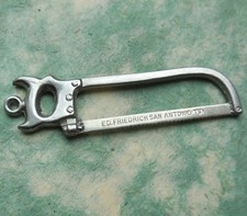 Vintage Ed Friedrich San Antonio Texas Advertising Mini Hacksaw Hand Saw Charm picture