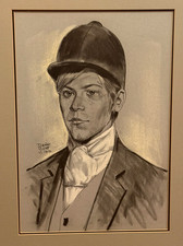 ORIGINAL Charcoal Portrait |David Hunt (Marvel & DC Artist) |  NOV 1970 | Signed picture