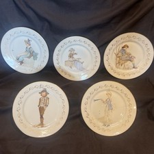 Haviland & Co Limoges 5 Porcelain Plates 1876-1889 Nursery Rhyme Characters picture
