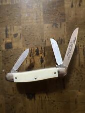 Vintage Ranger Ultra Honed 3 blade Knife - ivory or bone colored handle Colonial picture