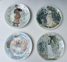 Set 4 Vintage Limoges France Plates Les Femmes du Siecle Francois Ganeau Fashion picture