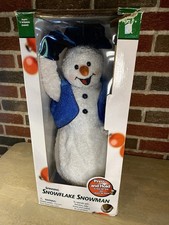 Vtg Gemmy Holiday Snow Miser Snowflake Spinning Singing Snowman /Parts Or Repair picture