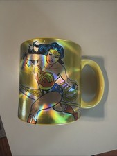 Large yellow WONDER WOMAN Mug. Holds 20 ounces. DC Comics picture