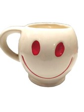 Vintage McCoy USA White Smiley Face Mug, Ceramic picture