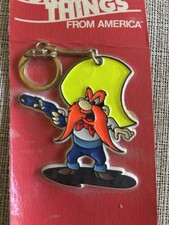 Vintage 1976 Looney Tunes Yosemite Sam Keychain Great Things From America NIP picture