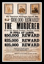 12x18 John Wilkes Booth WANTED POSTER Abraham Lincoln Assassination Photo REWARD picture