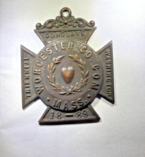 Authenic Vintage 1889 Knights Templar Grand Conclave badge picture