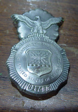United States Air Force USAF Vietnam Security Police Mini Shield Badge Obsolete picture