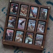 12 Slot Wooden Box for Zippo lighters collection and storage picture