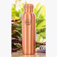 Svashva Pure Copper Water Bottle 300ml Pack of 1 Plain Matt Finish Design picture