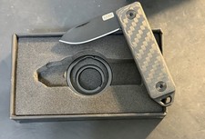 Axiom B-546C 14C28N Drop Point Plain Slipjoint Manual Carbon Fiber Black picture