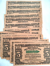 1930’s WRIGLEY’S SPEARMINT PERFECT GUM VINTAGE 5 COUPONS picture