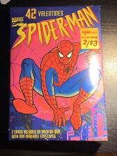 42 Vintage Marvel Spider-Man Animated Series 1996 Valentine Cards NEW SEALED picture
