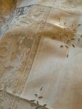 Vintage English Lace & Enbroidery Tea Cloth picture