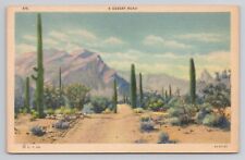 A Desert Road Linen Postcard No 2940 picture