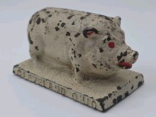 RARE Antique BERKSHIRE MFG CO Cleveland OH Cast Iron Pig Advertising Paperweight picture