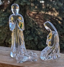 Waterford Crystal Nativity Collection 3 Pc Holy Family Set Figurines w/ Box picture