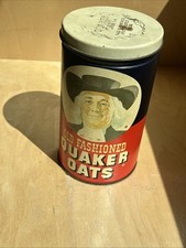 Vintage 1982 Old Fashioned Quaker Oats Oatmeal Tin Limited Edition Collectible picture