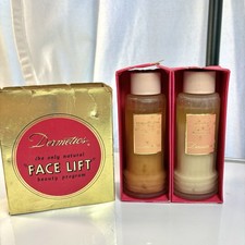 Vtg Skin Care DERMETICS Only Natural “Face Lift” Beauty Program Glass Bottles picture