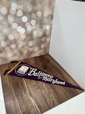 Vintage Baltimore Maryland Felt Pennant Travel Souvenir (8.25”x26”) picture