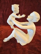 Kaiser Porzellan 398 Mother And Child White Bisque Gerhard Bochmann Germany picture