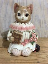 Vintage Emily The Kitty Cat Ceramic Cookie Jar Glass Eyes Mervyn's Japan picture