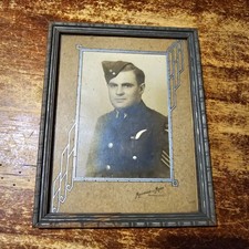 WWII RCAF Framed Portrait James Leon Lanfranchi Flying Officer WAG framed deco picture