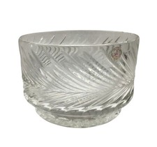 Crystal Clear Poland Lead Crystal Hand Cut Vintage 1990s Fruit Bowl Centerpiece picture