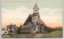 Milton New Hampshire, Baptist Church & Parsonage, Vintage Postcard picture