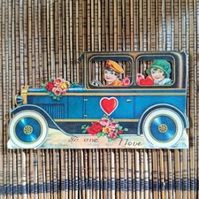 Antique 1920s Die-Cut Stand-Up Valentine's Day Greeting Card - Germany picture