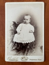 Hidden Mother Baby Backstamp Cabinet Card Antique Photo Springfield MA Buchholz picture