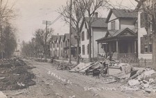 Dayton OH Great Flood 1913 Sprague St Debris Aftermath - RPPC Photo Postcard picture