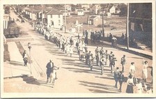RPPC Erie Pennsylvania Patriotic Parade Street Scene 1909 picture