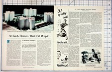 1949 Botany 500 Ad & Parklabrea Housing Article Magazine Page picture