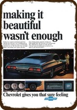 1967 CHEVROLET CHEVY IMPALA Car Vintage-Look-Edge DECORATIVE REPLICA METAL SIGN picture