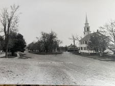 16x20 Silver Gelatin Print Paxton MA Town Common c1905 Church View William Bulla picture