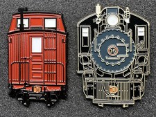 East Broad Top EBT No 16 AND EBT Caboose Custom Enamel Pin Set  picture