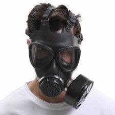 Chemical Full Face Gas Mask Soviet Military Army Respirator + 40mm Filter Box picture